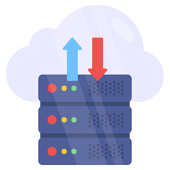 Unique design icon of cloud server