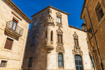 Fototapeta na wymiar House of the Marchioness of Cartago in the city of Ciudad Rodrigo, in Salamanca, Spain.