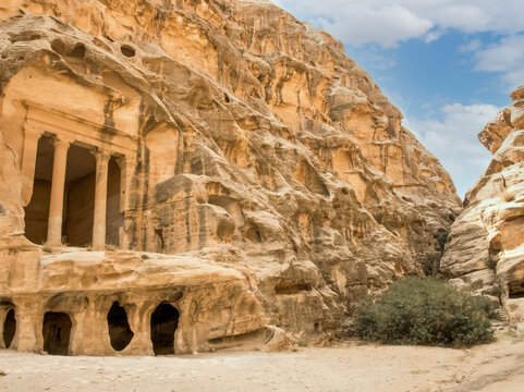 Little Petra caves in the Jordan