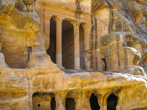Petra ancient roman ruins in the Jordan