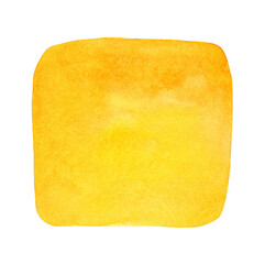 Abstract form in yellow, suitable as a separate element or background. Hand drawn on a white background..