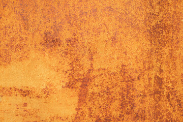 Background orange, sheet rusty and old metal.