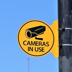 Cameras in Use Sign