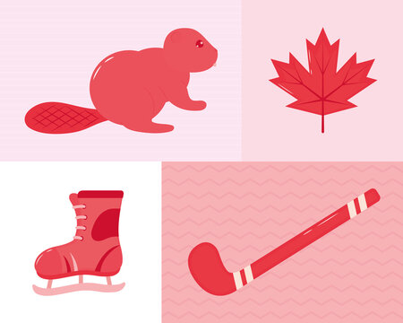 canadian icons set