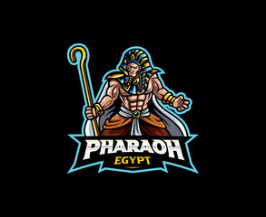 Pharaoh mascot logo design
