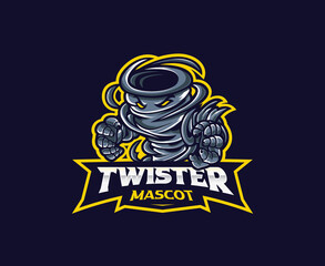 Twister mascot logo design