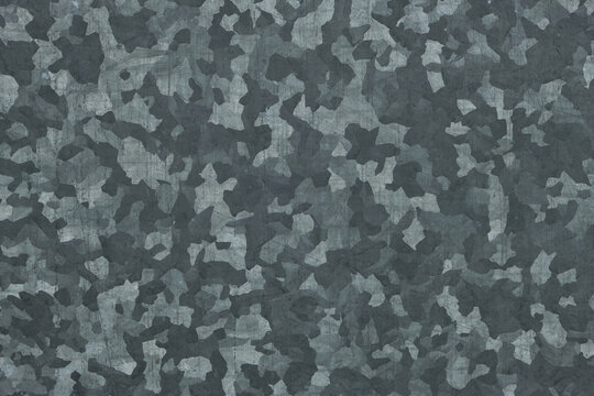 Abstract background and texture of galvanized metal, camouflage.