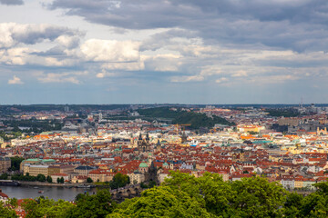 Fototapeta premium beautiful view of Prague city from above