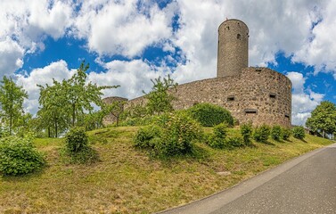 Fototapeta na wymiar Image from the historic German castle ruins Muenzenberg in hesse