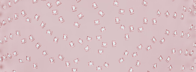 Pink like icons isolated on white background . illustration . social media concept . 3d rendering .