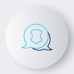 Line Leather icon isolated on white background. Colorful outline concept. Vector