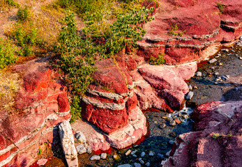 Red Rock Canyon Waterton Lakes National Park Alberta Canada