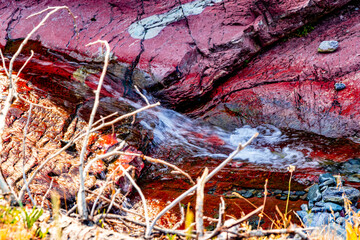 Red Rock Canyon Waterton Lakes National Park Alberta Canada