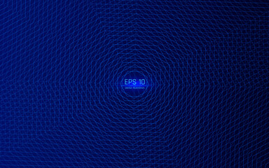 futuristic abstract background. Server, internet, speed. Futuristic tunnel HUD. Motion graphics for an abstract data center .  wireframe ,dark 
 background and  Dotted texture template.