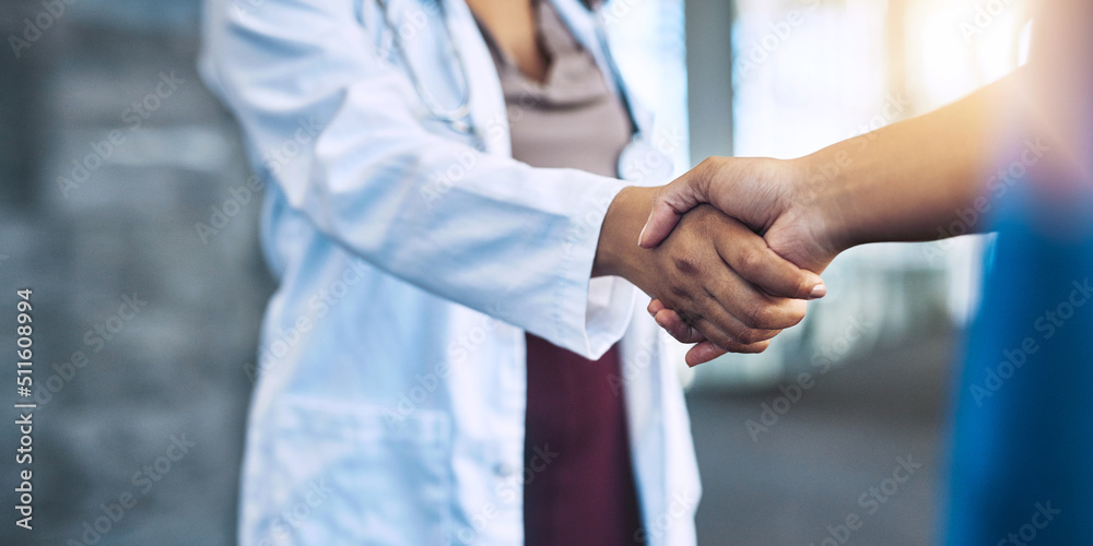 Poster i look forward to working with you in the operation room. closeup shot of two medical practitioners 