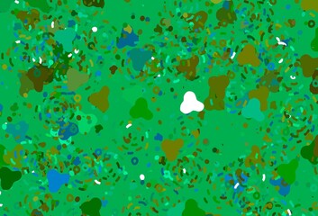 Light Blue, Yellow vector texture with abstract forms.