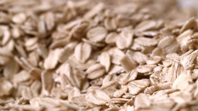 Scooping Oats Close Up