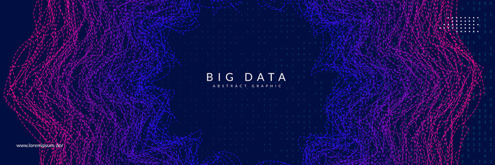 Big data concept. Digital technology abstract