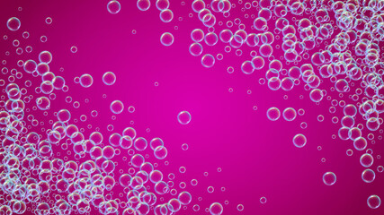 Bath bubble. Detergent soap foam and suds for bathtub. Shampoo.