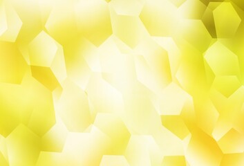 Light Yellow vector background with hexagons.