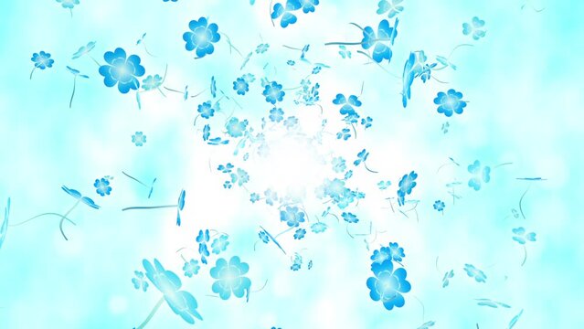 Loop back center clover bright background
