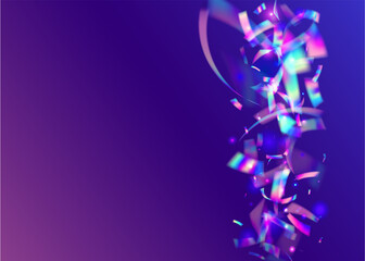 Obraz premium Neon Texture. Metal Colorful Template. Rainbow Glare. Falling Effect. Pink Retro Confetti. Blur Burst. Glamour Foil. Fiesta Art. Blue Neon Texture