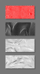 Hallucination. Optical illusion. Twisted illustration. Abstract futuristic background of stripes. Dynamic wave. Vector.	
