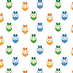 Obraz premium Web Pattern with birds. Funny . For kids . Gift paper , wallpaper , bed linen .