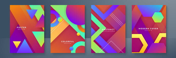 Modern abstract covers set, minimal geometric background. Abstract geometric pattern background with line texture for business brochure cover design.