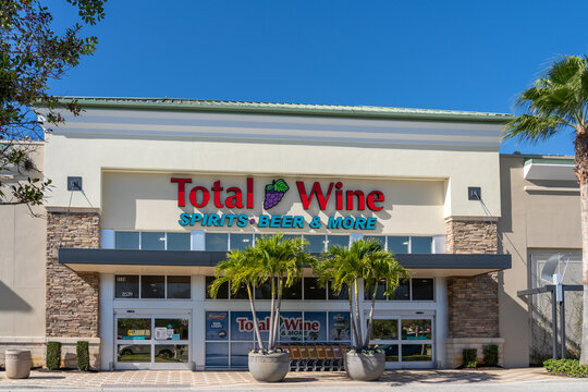 
Sarasota, FL, USA - January 11, 2022: A Total Wine Store In Sarasota, FL, USA. Total Wine And More Is An American Alcohol Retailer. 
