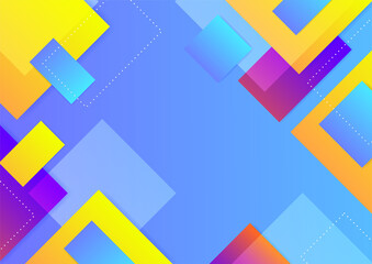 Modern 3d blue orange red green abstract background with geometric shapes. Background with abstract graphic elements for presentation background design.