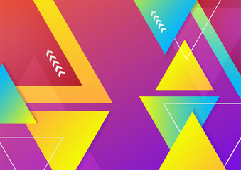 Modern 3d blue orange red green abstract background with geometric shapes. Background with abstract graphic elements for presentation background design.