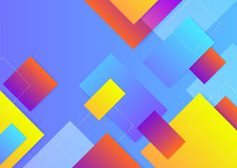 Modern 3d blue orange red green abstract background with geometric shapes. Background with abstract graphic elements for presentation background design.