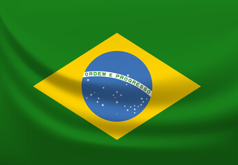 Fototapeta premium Brazil flag vector