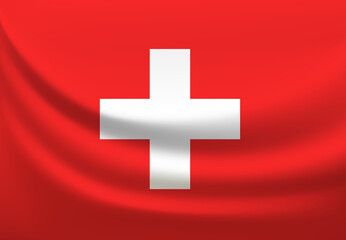 Obraz premium Flag of Swiss