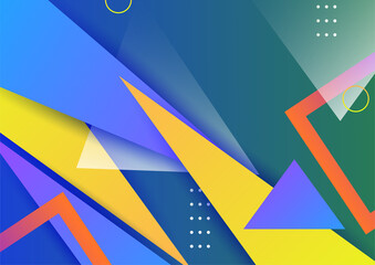 Abstract background with geometric shapes and dynamic effect. Modern pattern. Vector illustration for design.