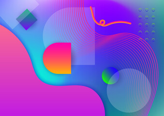 Colorful abstract background with geometric shapes