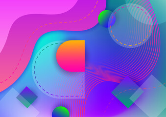 Colorful abstract background with geometric shapes