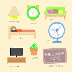 Various interior item in home