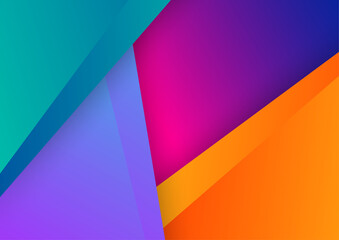 Colorful vivid vibrant gradient abstract background with geometric shapes