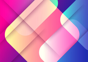 Colorful vivid vibrant gradient abstract background with geometric shapes