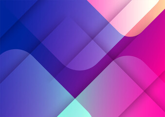 Colorful vivid vibrant gradient abstract background with geometric shapes