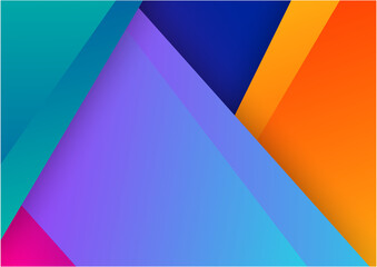 Colorful vivid vibrant gradient abstract background with geometric shapes