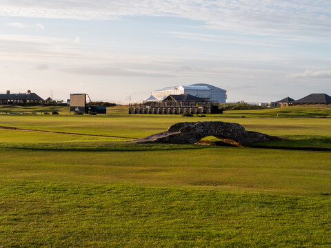 Swilcan Bridge At The Old Course At St Andrews Links In Scotland