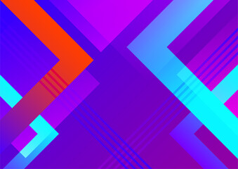 Obraz premium Colorful vibrant gradient geometric pattern background texture for cover design. Minimal color abstract gradient banner template. Modern vector geometric shape for presentation design template