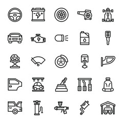 car service icon set illustration vector graphic