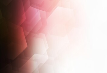Light Pink, Red vector template in hexagonal style.