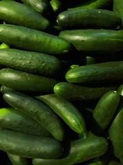 cucumbers on the market