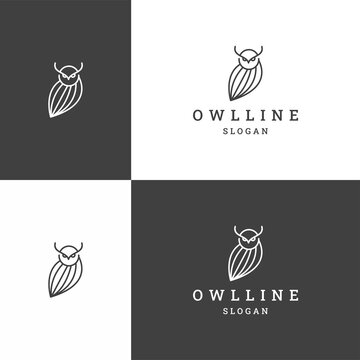 Owl logo icon design template vector illustration
