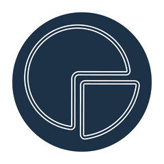 Financial analytic chart graphs on computer monitor dashboard flat icon
